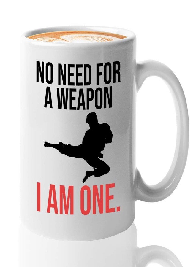 Bubble Hugs Martial Arts Coffee Mug 11 oz, Black Belt Karate Jiu Jitsu Kung Fu Taekwondo Judo Aikido Sensei Lesson Fighting Self Defense, White - Image 1